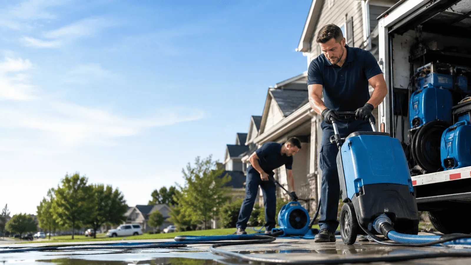 Dehumidification being performed in Huntington Station, NY